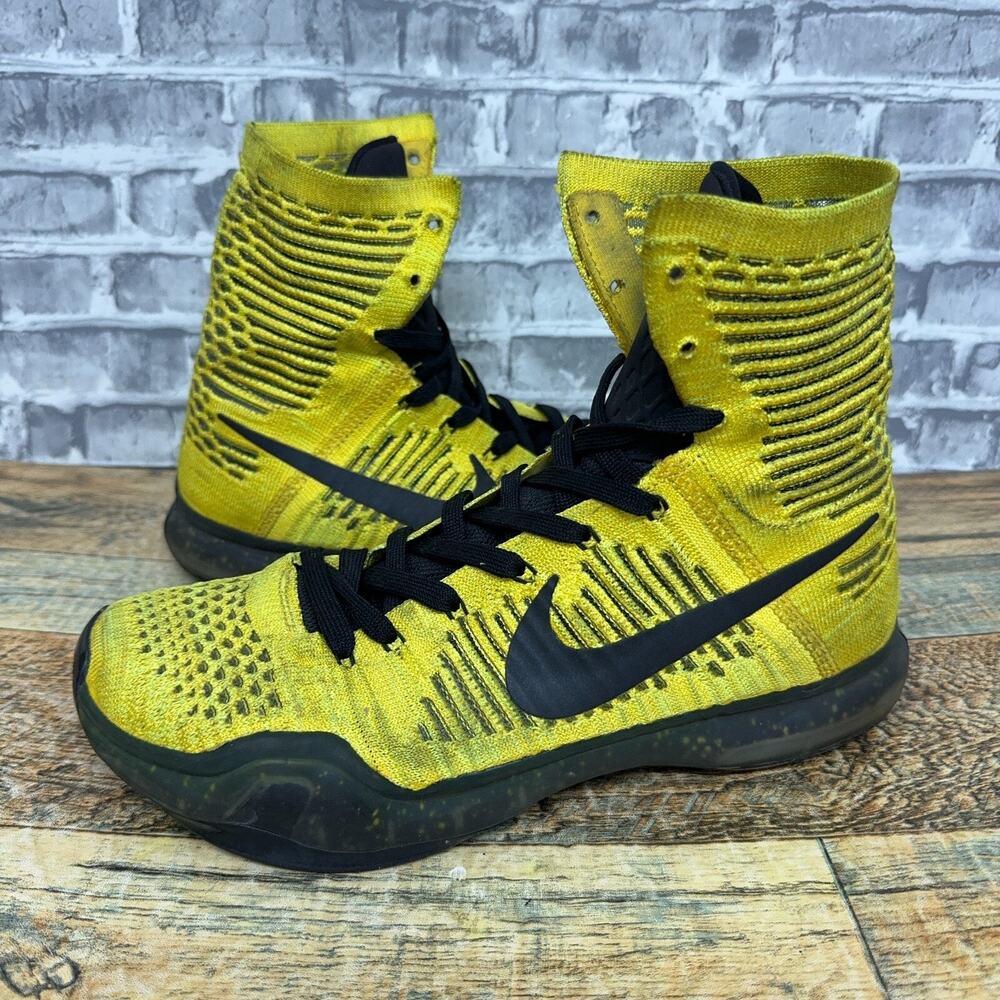 Nike Kobe 10 X Elite High Opening Night Yellow Black 802762-707 Mens Size 8.5
